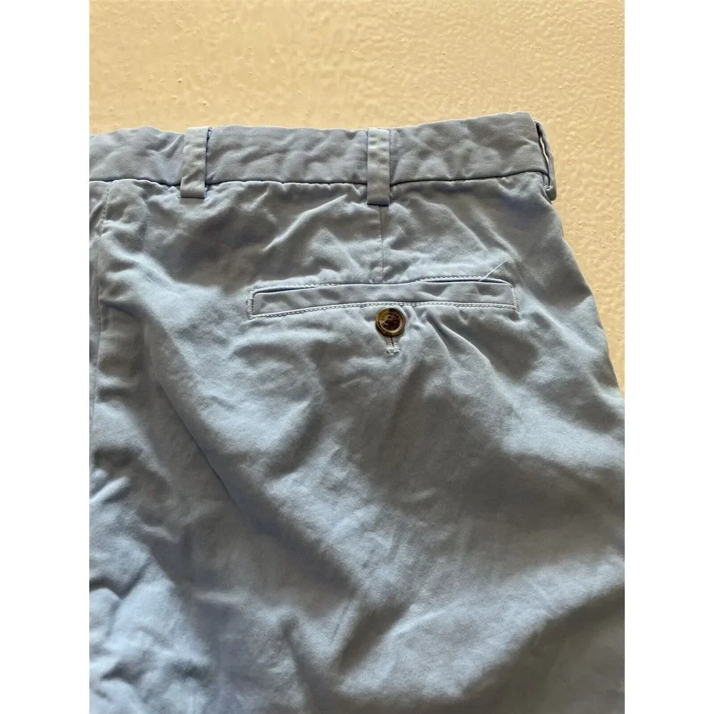 Brooks Brothers 34 x 9.5" Bermuda Short Light Blue Flat‎ Front Cotton Twill_7